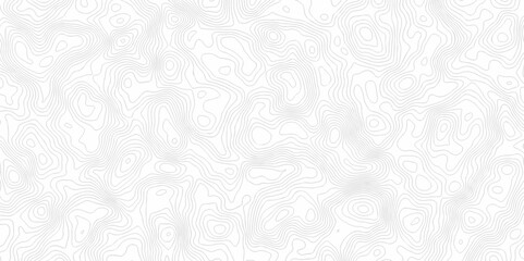 	
Vector geography landscape Topo contour map on white background, Topographic contour lines. Seamless pattern with lines Topographic map. Geographic mountain relief diagram line wave carve pattern.