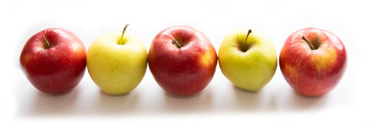 sweet fresh red and yellow apples