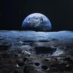 View of earth from the surface of the moon - 16