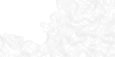 Vector geography landscape Topo contour map on white background, Topographic contour lines. Seamless pattern with lines Topographic map. Geographic mountain relief diagram line wave carve pattern.