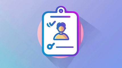 Fototapeta premium Checklist symbol for users, part of a web icon set
