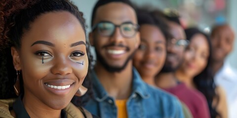 Diverse group of black students at historically black college for Black History Month. Concept Black History Month, Historically Black College, Diverse Students, Cultural Celebration, Student Life