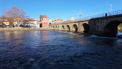 Fototapeta premium Tamega river city park in Chaves