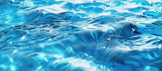 Fototapeta premium Blue water surface abstract background texture