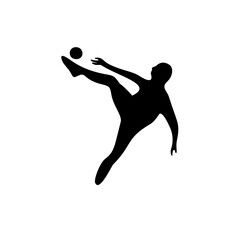set of sepak takraw silhouette players with action