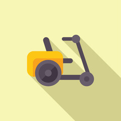 Yellow electric scooter icon representing a rental service for urban mobility