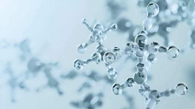 Chemical 3d molecule, molecular structure of simple saccharide on light background