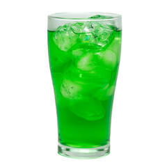 Melon soda in a glass