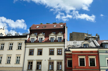 View of the hotel in the Kazimierz district. Krakow. Poland
