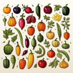 a picture of vegetables and fruits