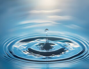 Oceanic Glow: Abstract Blue Water Design