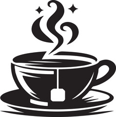 A cup of tea vector illustration art