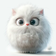 fluffy cat with big eyes