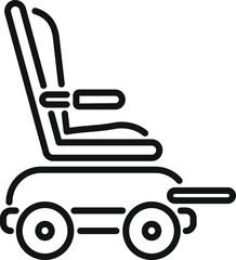 Modern electric wheelchair, offering enhanced mobility and freedom for individuals with physical impairments