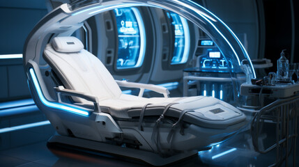 Obraz premium A futuristic healthcare clinic