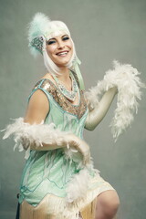 Flapper woman roaring 20s
