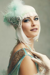 Flapper woman roaring 20s
