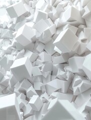 White Cubes on Table