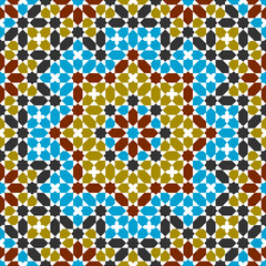 Seamless arabic geometric ornament based on traditional arabic art. Arabian tile. 