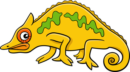 funny cartoon chameleon reptile animal character