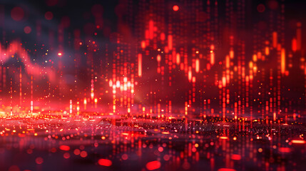 Grafico futurista bolsa de valores tendencias, figuras chartistas