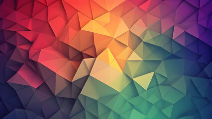 geometric 3d triangle rainbow background