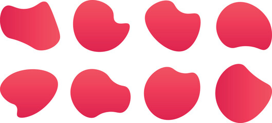 
Liquid irregular blob shapes. Abstract elements graphic flat style design. Simple fluid circle shape. Blob shape