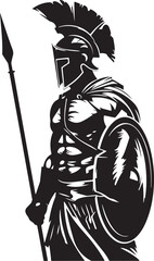silhouette of a spartan warrior