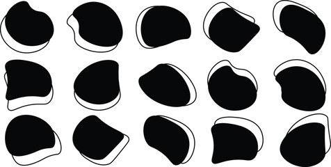 
Liquid irregular blob shapes. Abstract elements graphic flat style design. Simple fluid circle shape. Blob shape
