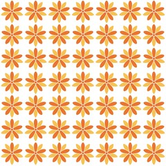 orange flower pattern design