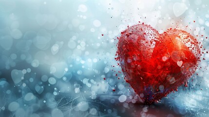 Heart and Electrocardiogram Against a Clean, Minimalist White Background Emphasizing Cardiac Health and Medical Precision