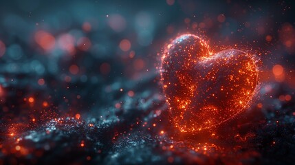 Heart and Electrocardiogram Against a Clean, Minimalist White Background Emphasizing Cardiac Health and Medical Precision