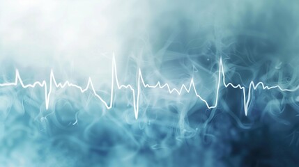 Heart and Electrocardiogram Against a Clean, Minimalist White Background Emphasizing Cardiac Health and Medical Precision