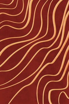 Abstract curves illustration in warm tones
