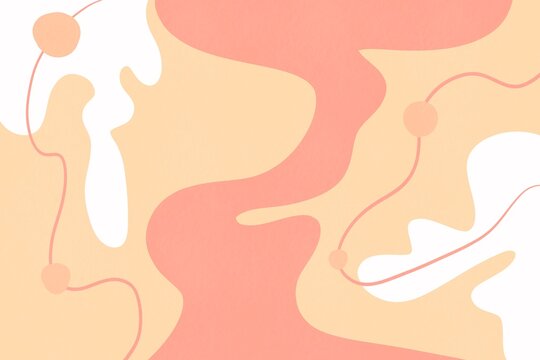 Abstract Curved Line Illustration in Soft Tones
