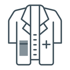 Doctor Coat Line Fill Icon