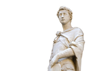 Obraz premium saint George by Donatello sculpture, renaissance statues in Florence isolated on transparent white background
