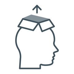 Knowledge Extraction Line Fill Icon