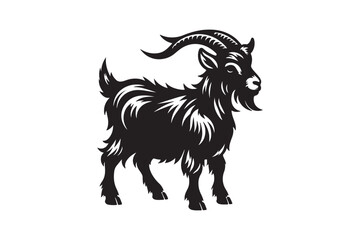 goat silhouette vector illustration