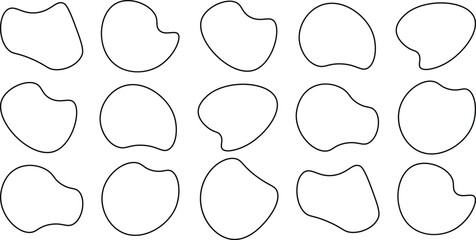 
Liquid irregular blob shapes. Abstract elements graphic flat style design. Simple fluid circle shape. Blob shape