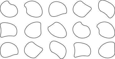 
Liquid irregular blob shapes. Abstract elements graphic flat style design. Simple fluid circle shape. Blob shape