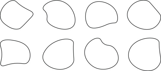 
Liquid irregular blob shapes. Abstract elements graphic flat style design. Simple fluid circle shape. Blob shape