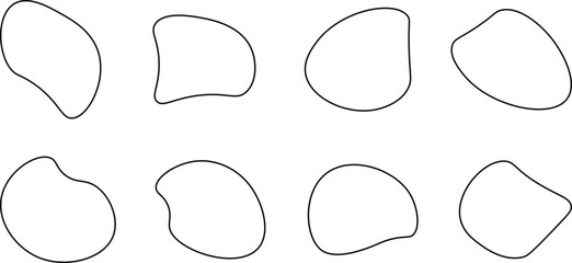 
Liquid irregular blob shapes. Abstract elements graphic flat style design. Simple fluid circle shape. Blob shape