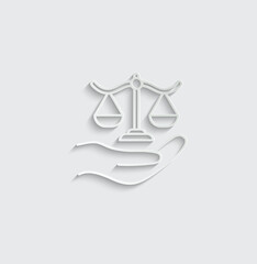 law icon vector scale  icon 