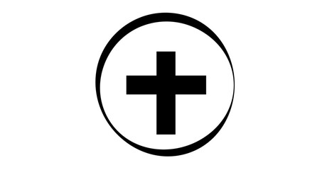 Hospital cross symbol medical health icon  