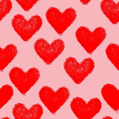 seamless pattern with love hearts background 