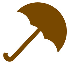 brown umbrella icon vector design graphic