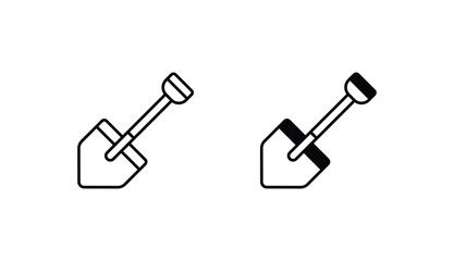 Shovel icon design with white background stock illustration