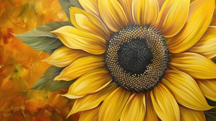 An attractive large yellow sunflower
