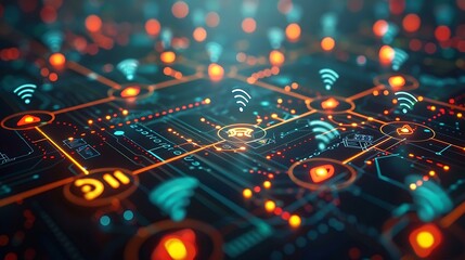 Wi-Fi symbol, graphics for network connection